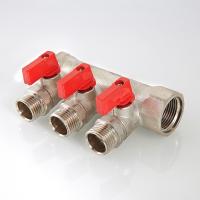 Коллектор с Отсекающими кранами 3/4"х2 вых. 1/2" нар.                         VTc.580.N.0502