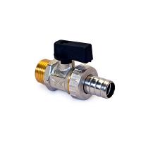 Кран шаровой дренажный с патрубком для шланга, флажок, НР 1/2                               PRO AQUA