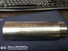 Ниппель длинный L 300 (из них 15 резьба) мм приварной Ду 10 (17,1 мм) AISI 304 из нерж. стали.