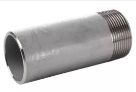 Ниппель длинный L 100 (из них 15 резьба) мм приварной Ду 32 (42,4 мм) AISI 304 из нерж. стали.