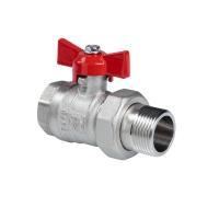 Кран шаровый со сгоном ГОСТ Р 59553-2021, Бабочка рукоятка 3/4" вн.-нар. VALTEC  VT.127.N.05