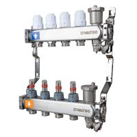 Группа коллекторная НЕРЖ со встр. расходомерами в сборе, 1"х9 вых. Евроконус 3/4" VTc.579.EMNX.0609
