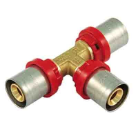 Тройник 32 х 20  x 26 Редукционный  пресс TIEMME   Металлопластик 