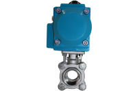 Кран шаровый муфтовый AISI304 DN 20 (3/4"), вн-вн резьба с двухсторонним пневмоприводом AT52D, (3PC)