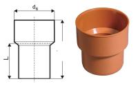 Муфта переходная KGUG на гладкий конец чугунной трубыDN110мм   НАРУЖНЯЯ           