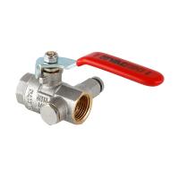 Кран шаровый BASE с дренажом и воздухоотводчиком 1/2" вн.-вн. VALTEC VT.245.N.04