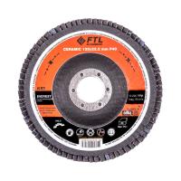 Круг лепестковый для шлифования по нержавеющей стали FTL Everest 27 125 х 22,2 мм P40