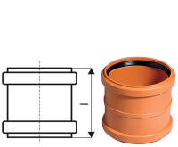 Муфта ремонтная (надвижная) KGU двухраструбная DN110мм    НАРУЖНЯЯ           