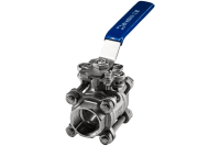 Кран шаровый трехсоставной вр/вр под привод 1,1/2" DN 40 PN64 AISI 304 нержавеющей стали