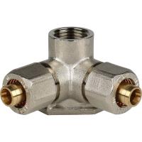 Тройник настенный с креплением STOUT 1/2"x16x16                                      SFS-0014-001216
