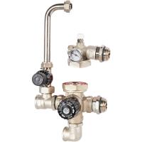 Насосно-смесительный узел с термостатическим клапаном и байпасом, без насоса SDG-0120-002000 STOUT