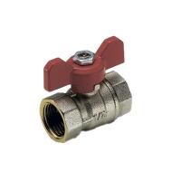 Кран шаровый  ручка Бабочка  1/2" внутренняя - внутренняя  резьба  TIEMME 2360002 / 2370R2804