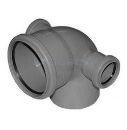 Отвод DN 110x50х87 ( с2-я выходами на ДУ 50 ) (Цвет Серый)    115120