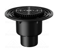 Воронка кровельная VB 310.0 F вертикальный выпуск DN50/75/110 без фланца, плоский листвоуловитель