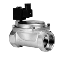 Клапан электромагнитный нержавеющий, прямого действия, нормально закрытый, DN40 (1-1/2"), PN10, 12DC