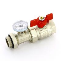 Кран шаровый с ТЕРМОМЕТРОМ со сгоном ETALON 1" вн.-нар. UNI-FITT 118T4000