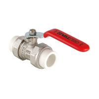 Кран PPR шаровый латунный с муфтами DN 25 мм VALTEC полипропиленовый  VTp.745.0.025