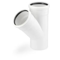 Тройник DN 160 x 110 x 160 / 45 мм   REHAU Raupiano Plus (Цвет Белый)                   