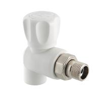 Кран PPR для подключения радиатора угловой 20х1/2" VALTEC (шаровый) полипропиленовый VTp.718.0.02004