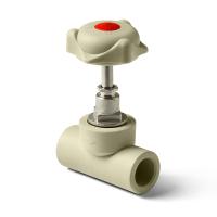 Клапан (вентиль) DN 25  PA42011G полипропиленовый PRO AQUA 90 градусов (PP-R) серый