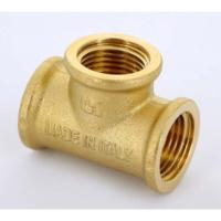 Тройник Вн-резъба ЖЕЛТЫЙ латунь UNI-FITT