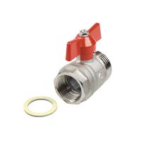 Шаровый кран 3/4" вн х 1" нар, в комплекте с плоским уплотнением TECEfloor 77381001  