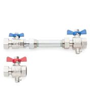 Комплект для установки теплосчетчика горизонтальный  1"  REHAU с втулкой для для погружных датчиков