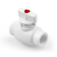 PRO AQUA PP-R Шаровой кран Standard БАБОЧКА Ø 20    Белый  PA44508 неполнопроходные