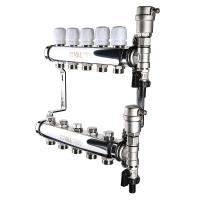 Коллекторный блок VALTEC AISI 304 нержавеющая сталь  1" х 3/4" х 3 вых. VTc.588.EMNX.0603