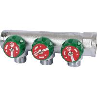 Коллектор хромированный 3/4" х 3 х 1/2" SMB-6849-341203 STOUT под плоское уплотнение