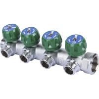 Коллектор хромированный 3/4" х 4 х 1/2" SMB-6849-341204 STOUT под плоское уплотнение