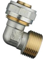 Фитинг обжимной для металлопластиковой трубы Угольник 26 х 1"    Наружная резьба                    