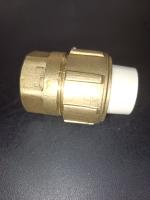 5507055 Лат. переходник вн. резьба с пластиком 1/2" GENOVA