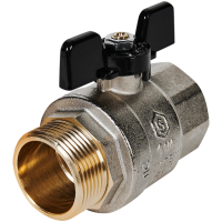 SVB-0004-200032 STOUT Кран шаровой полнопроходной, ВР/НР, ручка бабочка 1 1/4"