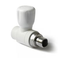 Шаровой кран для радиатора прямой 20*1/2" НАР. резьба PP-R Белый PA41008 полипропиленовый PRO AQUA