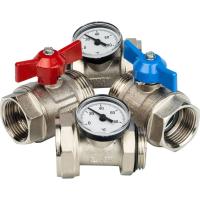 Комплект шаровых кранов с термометрами 1" STOUT   SMS-1000-030001 