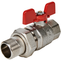 SVB-1007-200020 STOUT Кран шаровой полнопроходной с американкой, ВР/НР, ручка бабочка 3/4 (EPDM)"