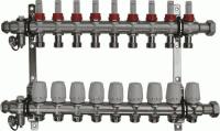 Коллекторный блок с регулировочными клапанами и расходомерами 1"х9 вых. 3/4" Нар.р. TeRma (TRm)