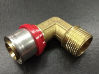 Угол 26 х 1" пресс TIEMME Наружная резьба Металлопластик 1651036 / 1654