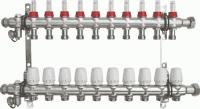 Коллекторный блок с регулировочными клапанами и расходомерами 1"х10 вых. 3/4" Нар.р. TeRma (TRm)