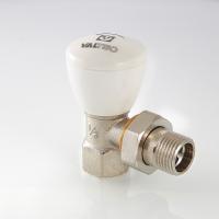 Клапан ручной угловой РЕГУЛИРОВОЧНЫЙ  1/2"  со сгоном. Резьба внутренняя - наружная VALTEC