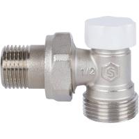 Клапан запорно-балансировочный угловой (подключение ЕК) 1/2" х 3/4"ЕК SVL 1166 000015 STOUT 