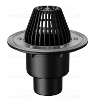 Воронка кровельная VB 310.1 Y вертикальный выпуск DN50/75/110 с фланцем, выпуклый листвоуловитель