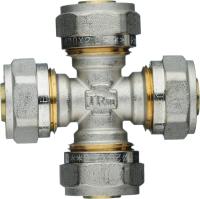 Фитинг обжимной для металлопластиковой трубы Крестовина 20 x 20 x 20 x 20 