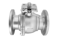 Фланцевый кран шаровой  1,1/4" DN 32 AISI 304 ДВУСОСТАВНОЙ с двухсторонним пневмоприводом AT63D