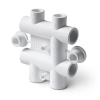 Распределительный блок для систем водоснабжения Белый 25*20 PRO AQUA PP-R PA63012P