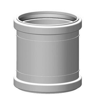 Муфта ремонтная канализационная DN 110 мм белая бесшумная Синикон КОМФОРТ