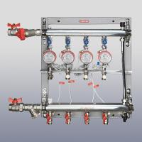Узел этажный покварт-го учета, с переп-ым клапаном, ввод СЛЕВА 3/4", кол-во вых 8
