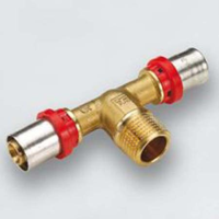 Тройник 26 х 1" пресс    TIEMME Наружная резьба  Металлопластик 1650167