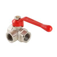 Кран шаровый трехходовой, тип Т 1/2" вн.-вн.-вн. VALTEC  VT.361.N.04